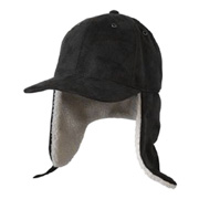 Suede Like Winter Flap Cap