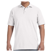 Anvil Men's Pique Polo - White