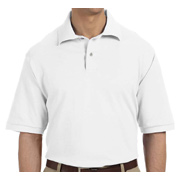 Jerzees Men's 6.5 oz. Ringspun Cotton Pique Polo - White