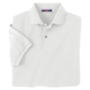 Jerzees 5.9 oz. 50/50 Pique Sport Shirt With SpotShield - White