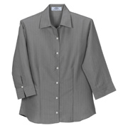 Vantage Women's Polynosic Herringbone 3/4 Sleeve Shirt