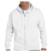 Hanes 7.8 oz. ComfortBlend EcoSmart 50/50 Full-Zip Hood - White