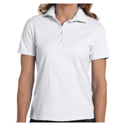 Hanes Ladies' 7 oz. ComfortSoft Cotton Pique Polo - White