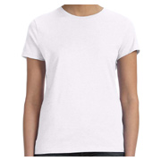Hanes Ladies' 4.5 oz. 100% Ringspun Cotton nano-T T-Shirt - White