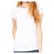 Bella + Canvas Ladies' Baby Rib Short-Sleeve T-Shirt - White