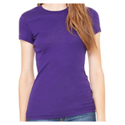Bella Ladies' Sheer Mini Rib Short-Sleeve T-Shirt