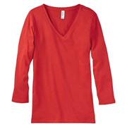Bella + Canvas Missy Jersey 3/4-Sleeve V-Neck T-Shirt