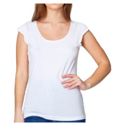 American Apparel Sheer Jersey 2-Sided Top - White