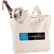 12 oz. Cotton Canvas Zippered Shopper Tote