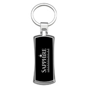 Dainty Curve Dark Gunmetal Key Chain