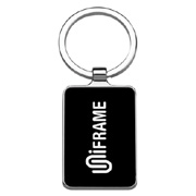 Quadrilateral Dark Gunmetal Key Chain