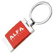 Square Two Tone Key Chain