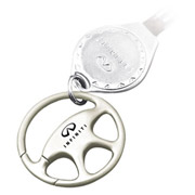 Metal Steering Wheel Keychain