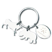 Charmed Bull and Bear Keyholder