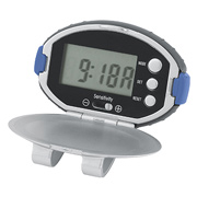 Oval Clip-On Pedometer/Clock