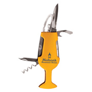 Wine Glass Multi-Function Pocket Knife With Key Ring