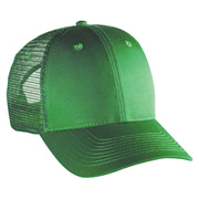 Cotton Blend Twill Six Panel Low Profile Mesh Back Trucker Cap