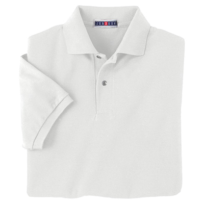 Jerzees 5.9 oz. 50/50 Pique Polo With SpotShield - White