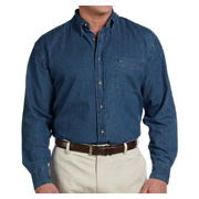 Harriton Men's 6.5 oz. Long-Sleeve Denim Shirt