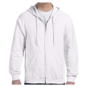 Gildan Adult Heavy Blend 50/50 Full-Zip Hooded Sweatshirt - White