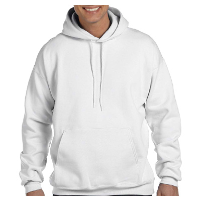 Hanes Adult 9.7 oz. Ultimate Cotton 90/10 Pullover Hooded Sweatshirt - White