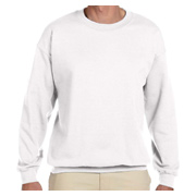 Gildan Adult Heavy Blend 8 oz. 50/50 Fleece Crew - White