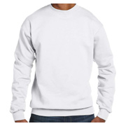 Hanes Unisex EcoSmart 50/50 Crewneck Sweatshirt - White