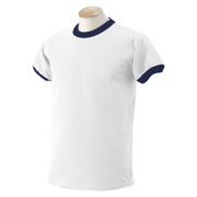 Gildan 6.1 oz. Ultra Cotton Ringer T-Shirt - White