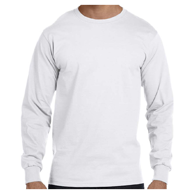 Hanes Adult Long-Sleeve Beefy-T - White