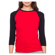 American Apparel Baby Rib 3/4 Sleeve Raglan