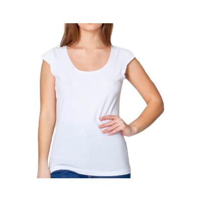 American Apparel Sheer Jersey 2-Sided Top - White
