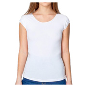 American Apparel Cotton Spandex Jersey Aerobic Top - White