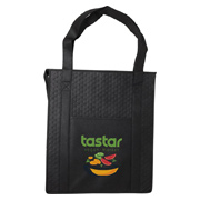 Dimpled Non-Woven Insulated Zipper Grocery Tote