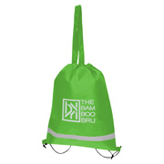 Double Feature Non-Woven Drawstring Tote Bag