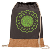 Cotton and Cork Drawstring Bag