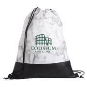 Marble Drawstring Backpack