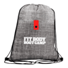 Gray Denim Drawstring Backpack