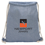 Huron Recycled Cotton Drawstring Tote