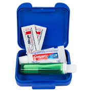 Dental Kit in Plastic Pocket Tote Bag