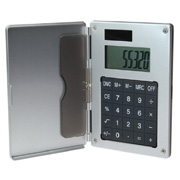 Aluminum Card Case With Solar Calculator