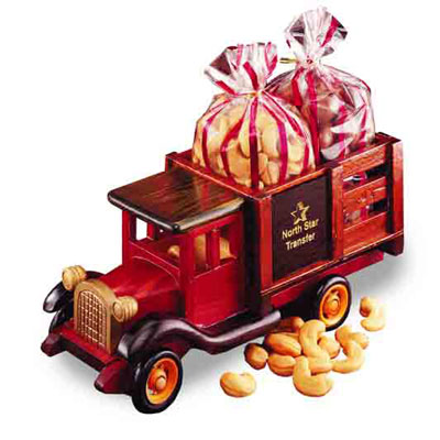Classic 1925 Stake Truck With Milk Chocolate Almonds and Cashews