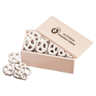 Frosted Pretzels in Wooden Collector's Box