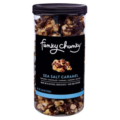 FunkyChunky Sea Salt Caramel Popcorn Tall Canister