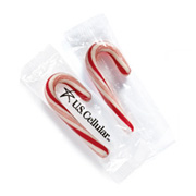 Small Candy Cane With Clear Label