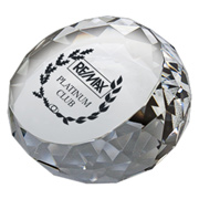 Round Diamond Crystal Paperweight