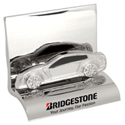 Chrome Metal Business Card Holder - Car