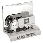 Chrome Metal Business Card Holder - Truck