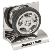 Chrome Metal Business Card Holder - Tire