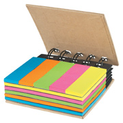 Spiral Book With Sticky Notes and Flags