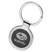 Rounded Two Tone Metal Keychain